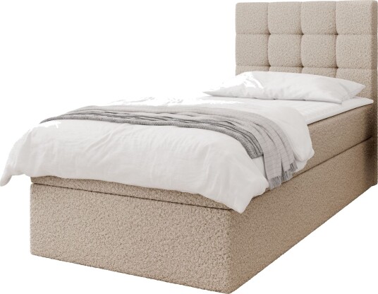 Kleiv kontinentalseng med oppbevaring 90x200 cm - beige