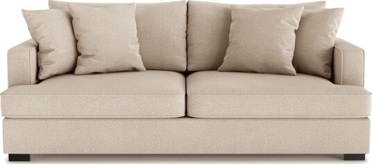 Rossita 3 seters Dyp Sofa i Stoff Beige