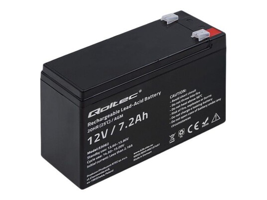 QOLTEC UPS-batteri - blysyre - 7.2 Ah QOLTEC UPS-batteri - blysyre - 7.2 Ah