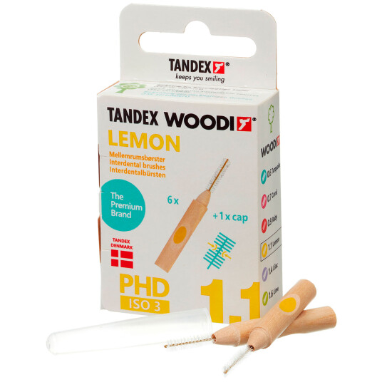 Tandex Woodi Gap børster ISO 3 LEMON