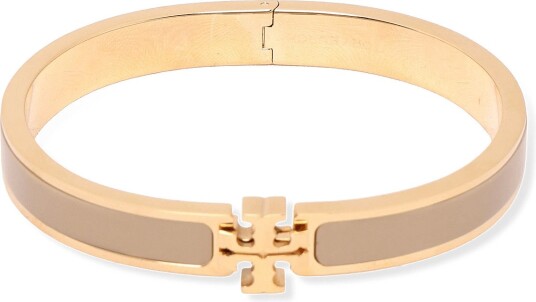 Tory Burch Medium Icon Enamel Bracelet TORY GOLD / TAN S Tory Burch Medium Icon Enamel Bracelet TORY GOLD / TAN S