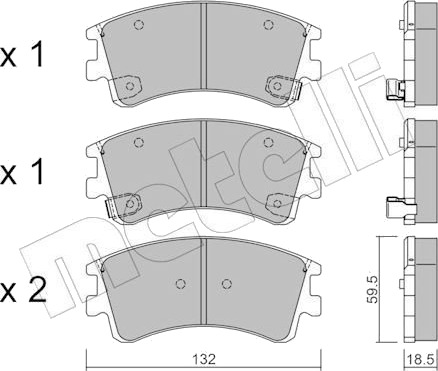 METELLI 22 0476 0 Bremseklosser