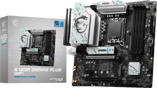 MSI B760M Gaming Plus Micro ATX Hovedkort med WiFi 6E og DDR5 MSI B760M Gaming Plus Micro ATX Hovedkort med WiFi 6E og DDR5