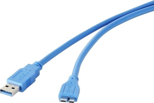 Renkforce Rf-4264533 0,3 M Usb A Micro-Usb B Usb 3.2 Gen 1 3.1 Gen 1 5 Gbit/S Blå
