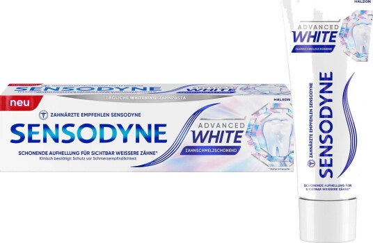 Sensodyne Advanced White tannkrem for sensitive tenner – 75 ml Sensodyne Advanced White tannkrem for sensitive tenner – 75 ml