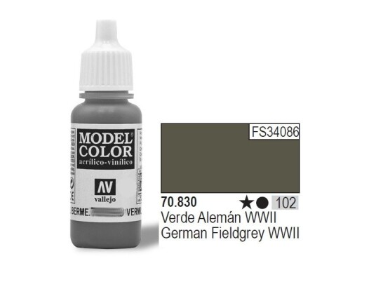 Vallejo Modell Color Nr102 Fieldgrey Acryl Maling 17Ml