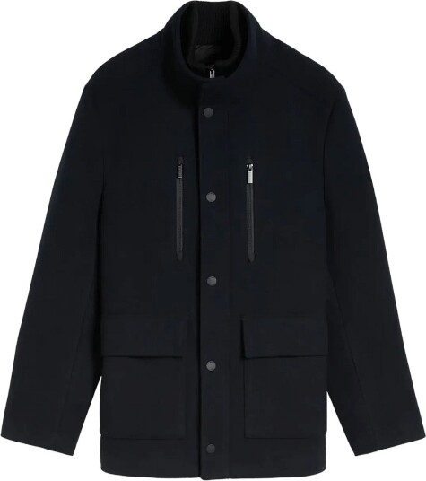 Tom Tailor Wool Jacket With Stand Up Insert SKY CAPTAIN BLUE S