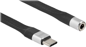 Delock Audioadapter Usb C Hann Til 4 Polsminijakk Hunn 10 Cm Flat Svart