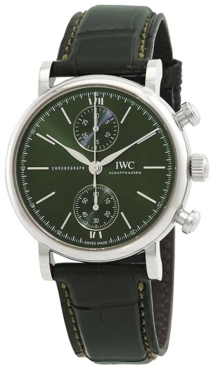 IWC Herreklokke IW391405 Portofino Grønn/Lær Ø39 mm