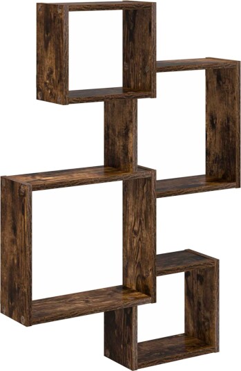 vidaXL Veggcube hyller Veggmontert Røkt Eik 64 x 13,5 x 91,5 cm