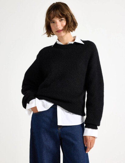 Lindex Sweater Izzy Mohair Blend - Black - XS