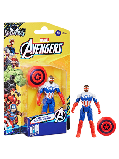 Marvel Avengers Anti-Venom Captain America Figur 10 cm - Flerfarget