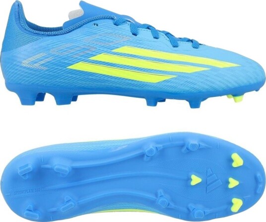 adidas F50 League Fg/ag Ice Cold Precision Lucid Ray Blue/gul/light Utility Aqua Barn størrelse 33½