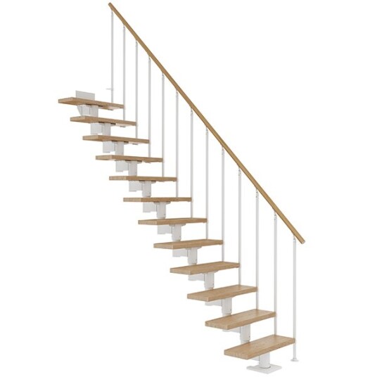 Dolle Cork Eiketrin Rett Trapp Hvit Classic II Gelender 12 Dolle Cork Eiketrin Rett Trapp Hvit Classic II Gelender 12