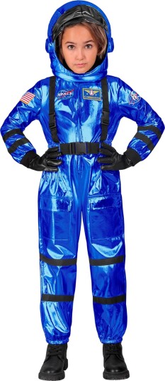 Widmann Astronaut Blå Metallic Barn Kostyme X-Large 29018