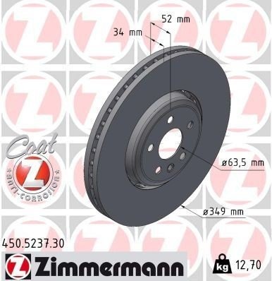 ZIMMERMANN 450.5237.30 Bremseskive