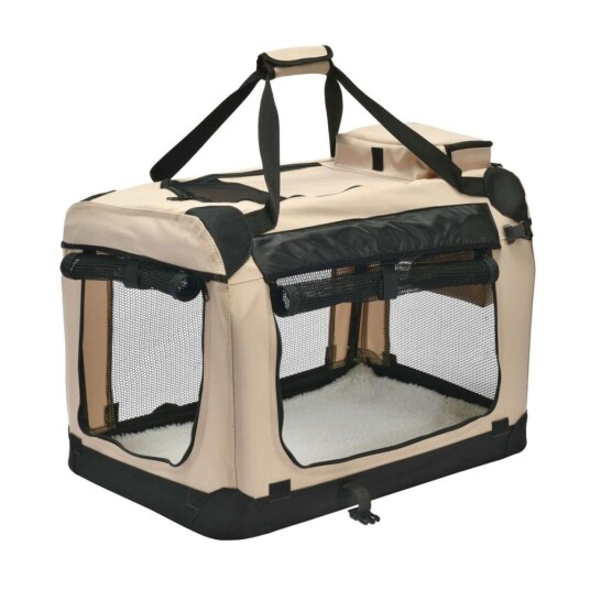 Little&Bigger Softkennel Hundebur Nylon Beige 91.4X63.5X63.5Cm