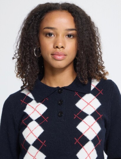 ICHI Ihdasila Polo Ls Navy L