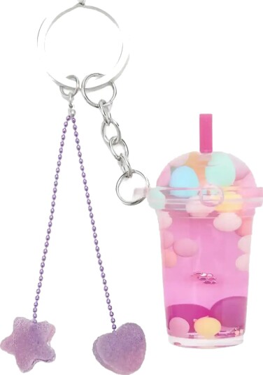 Mango Charms Key Ring Pink ONE SIZE