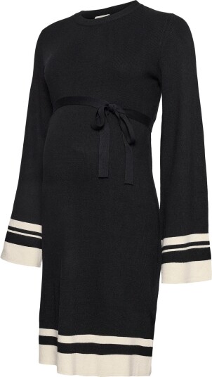 Mamalicious Mlsola L/S Knit Abk Dress   Black   S