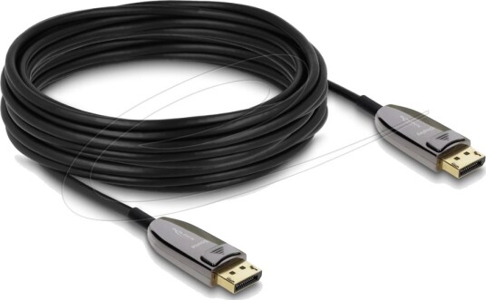 Delock Active Optical Displayport Kabel Displayport Hann Til Displayport Hann Displayport 2.0 10 M 8 K 60 Hz 7680 X 4320 Støtte Svart
