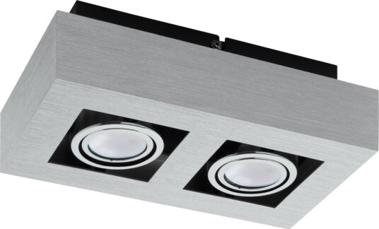 Eglo Loke 1 Loft 2L Børstet Aluminium