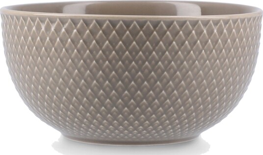 Lyngby Porcelæn Rhombe Earth skål 13 cm clay