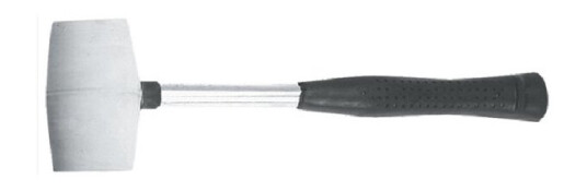 Gummihammer 225G Diameter 40Mm Hvit Gummimetalhåndtak