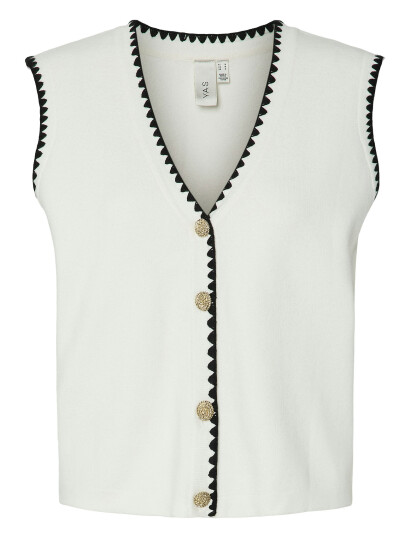 YAS Yascontra Sl Knit Vest S. - White - S
