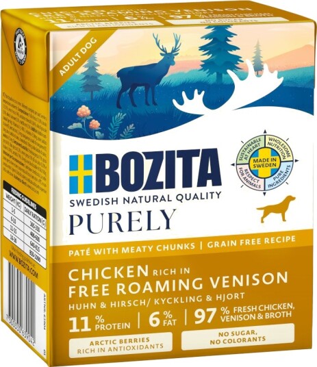 Bozita Purely Paté 6 X 370 G Med Hjort Bozita Purely Paté 6 X 370 G Med Hjort