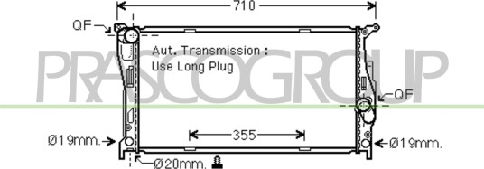 PRASCO BM024R006 Radiator motorkjøling