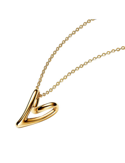 PANDORA Heart Pendant 14K Gold Plated Necklace Guld 70 cm