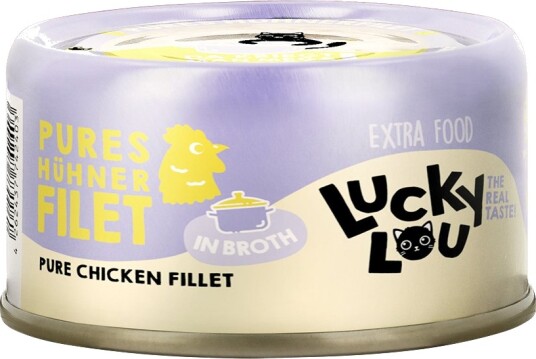 Lucky Lou Våtfôr Extra Food Filet I Buljong Kyllingfilet 12 X 70 G