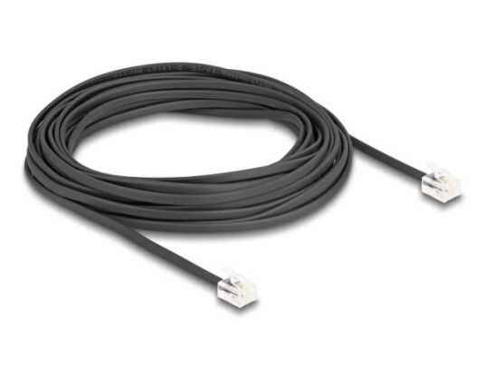 Delock Telefonkabel Rj11 Stecker Til Rj11 Stecker Schwarz 10 M