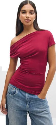 Only Rød Onlaria S/L Assymetric Top Jrs