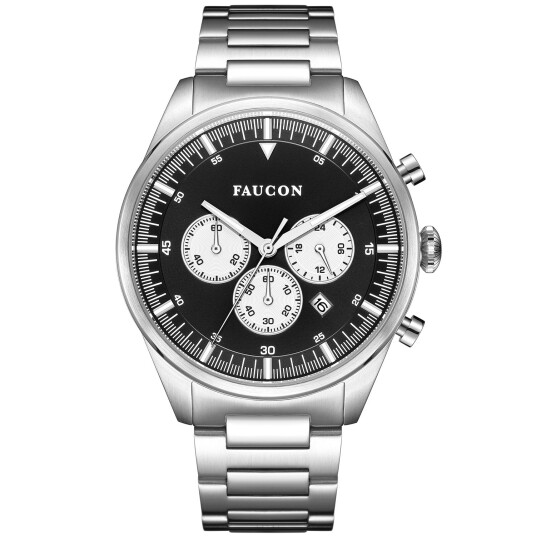 Faucon Chrono F10010 - Herre - 44 mm - Analog - Kvarts urverk - Safirbelagt mineralglass