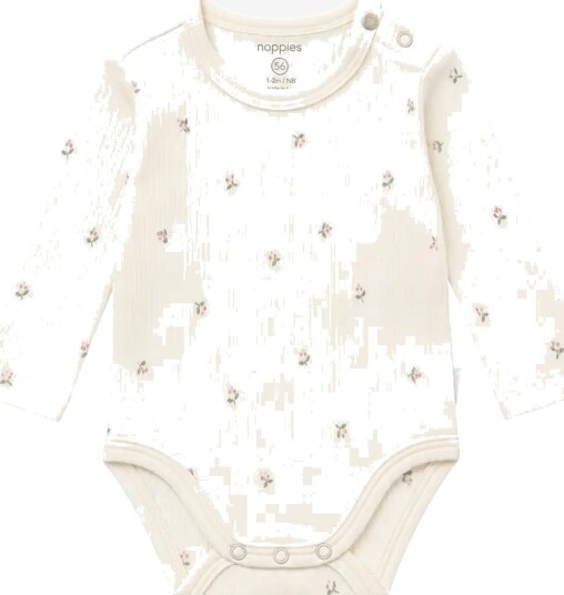 Noppies Romper Ls Aop   EGRET   50