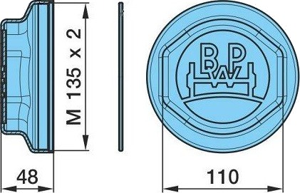 BPW 05.212.25.98.0 Kappe, hjullager