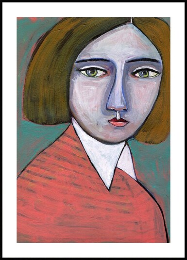 Sharyn Bursic Lady in Melon Jumper Plakat Plakat / 100x150cm 