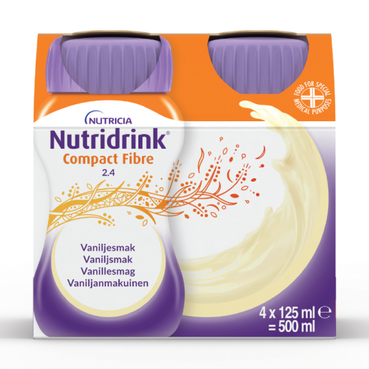 Nutridrink Compact Fibre Næringsdrikk Vanilje 4x125 ml Nutridrink Compact Fibre Næringsdrikk Vanilje 4x125 ml