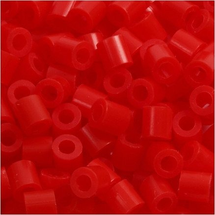 Diverse Rørperler Str 5X5 Mm Hullstr 2.5 Mm Medium Lys Rød 32225 1100 Stk 1 Pk 