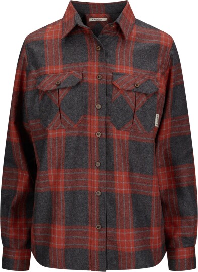 Aclima Women's ReBorn Woolshirt Check/Grey/Red S
