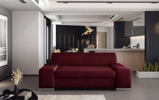 Sofa Eltap Porto Mat Velvet 68 Rød 2190x62x73 cm Sofa Eltap Porto Mat Velvet 68 Rød 2190x62x73 cm