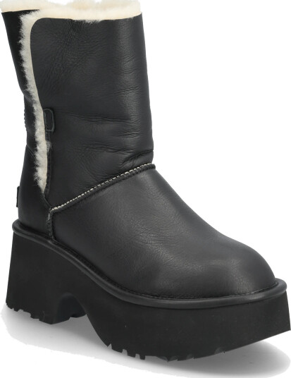 UGG W New Heights Cuff Lthr - Black - 40
