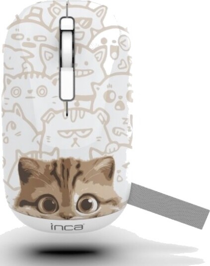 Inca Iwm 242K Ambidekstriøs Bluetooth 1600 Dpi Beige Hvit