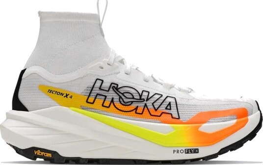 Hoka W Tecton X 4 Frost/Neon Tangerine