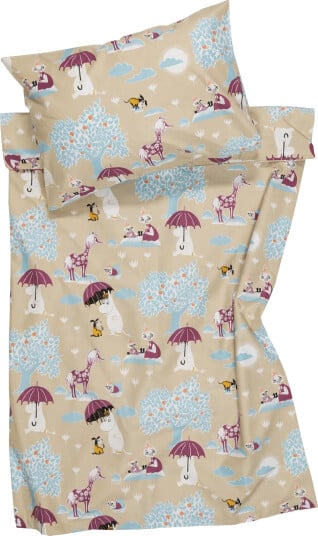 Moomin Arabia Mumin sengesett Under paraplyet GOTS 85x125 cm