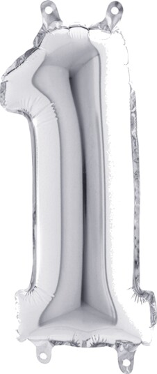 Ballongkungen Tallballong Mini Sølv Metallic Tall 1 14091S