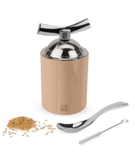 Peugeot Isen Manuell Linfrø Kvern i Tre og Rustfritt Stål 13 cm