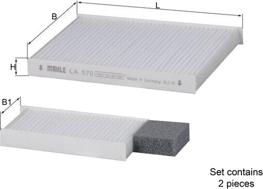 Kupefilter MAHLE LA 570/S